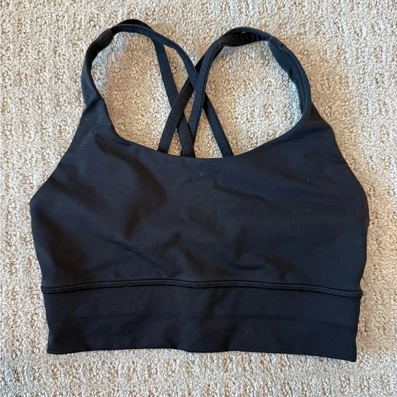Black Lululemon Energy Sports Bra - Picture 1 of 2